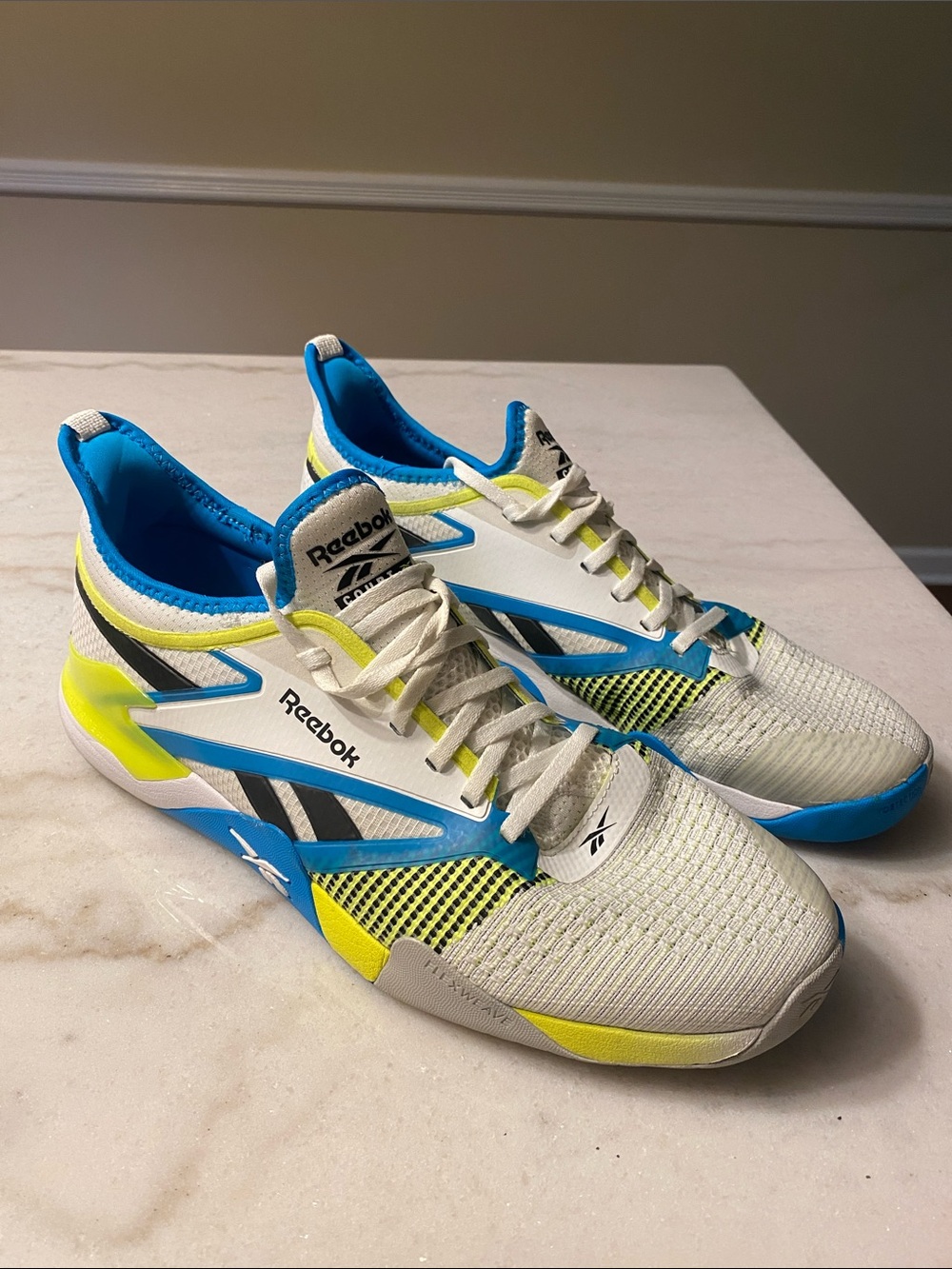Reebok Nano White Lime Aqua Men Size 14